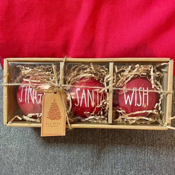 Rae Dunn Holiday Rae Dunn Christmas Jingle Santa Wish Ornaments
